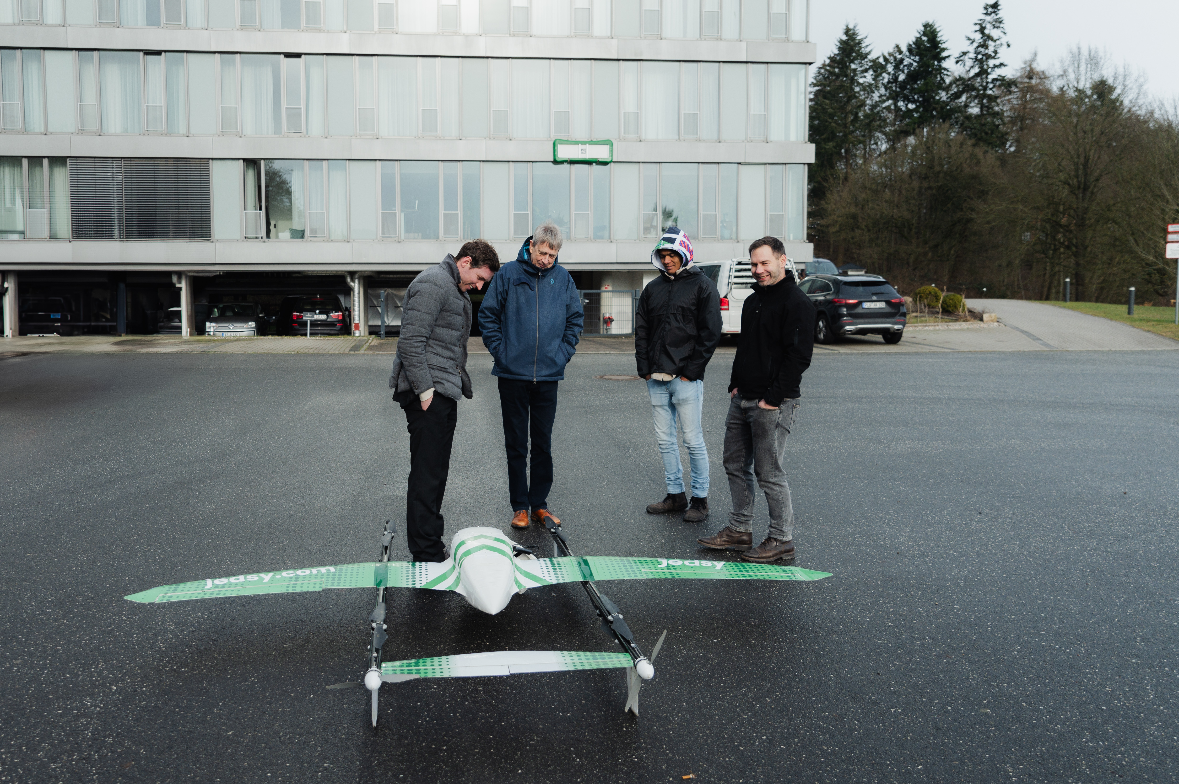 Drone over landscape